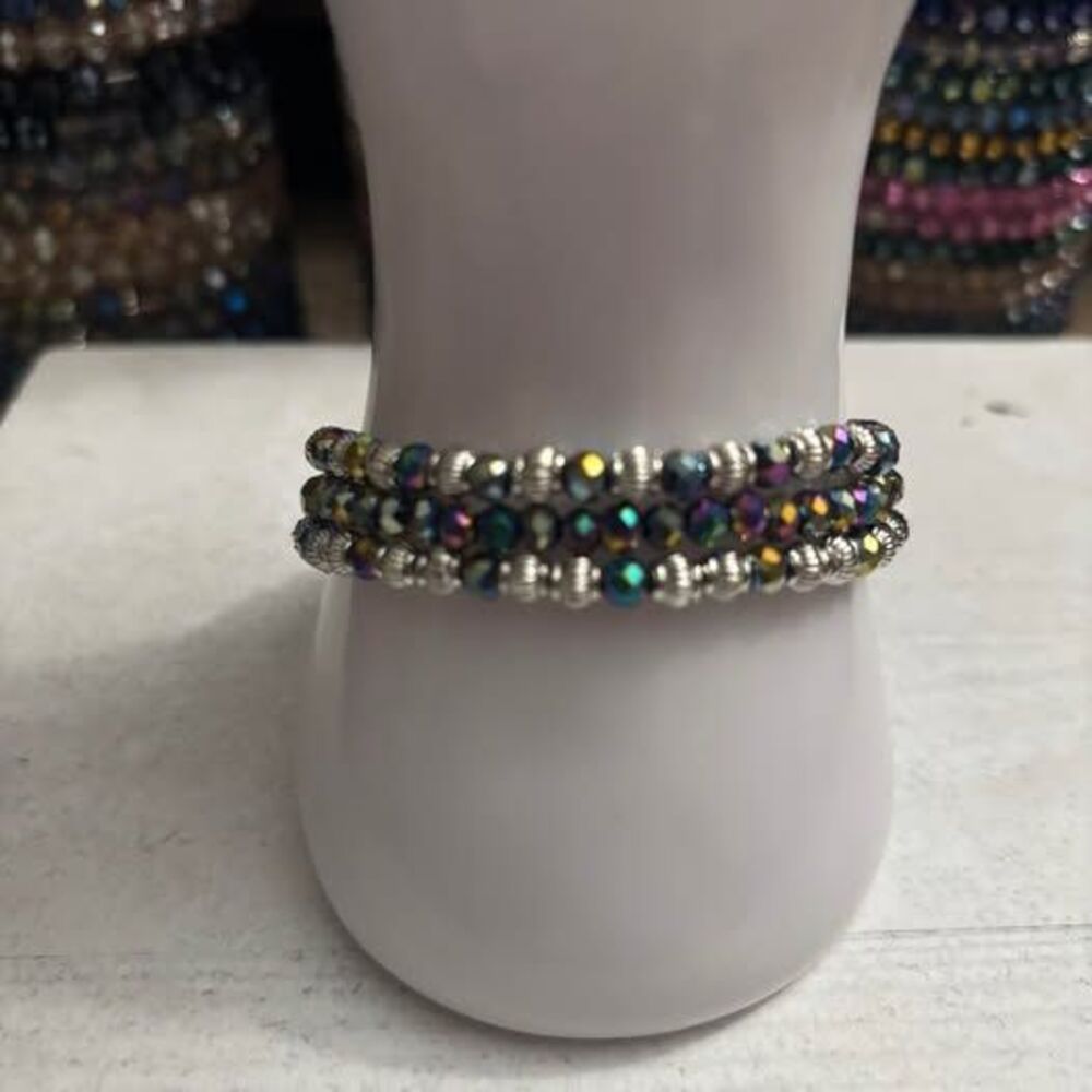 Handmade Beaded Stretch Bracelet Stack 0249